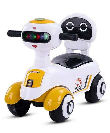Baybee Xtreme Ride On Push Car Toy - White Yellow