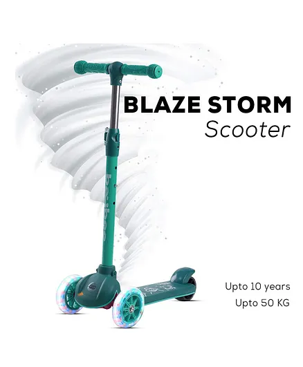 Babybee 3 Wheeled Foldable Storm Scooter - Multicolor