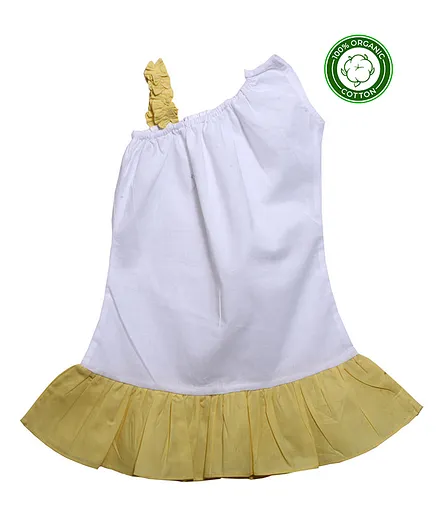 Mish Organic Sleeveless Solid Dress - White