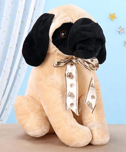 StuffySoft Bull Dog Soft Toy Light Brown - Height 29 cm