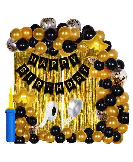 Party Propz Happy Birthday Combo - Pack Of 61