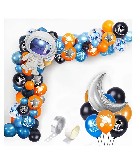 Party Propz Space Theme Birthday Decoration Multicolor - Pack Of 55
