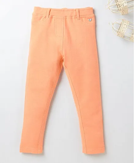 Ed-a-Mamma Solid Colour Full Length Treggings - Orange