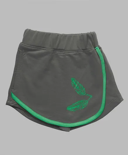 Plan B Leaves Print Shorts - Grey