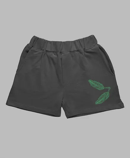 Plan B Leaves Print Shorts - Grey