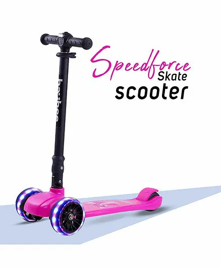 Baybee 3 Wheeled Foldable Scooter - Pink