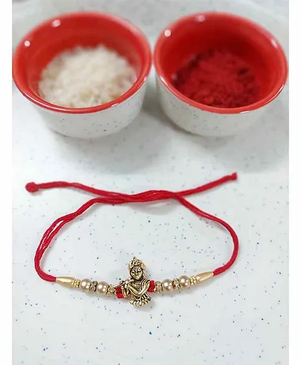 Jujubes Krishna Metal Rakhi - Maroon