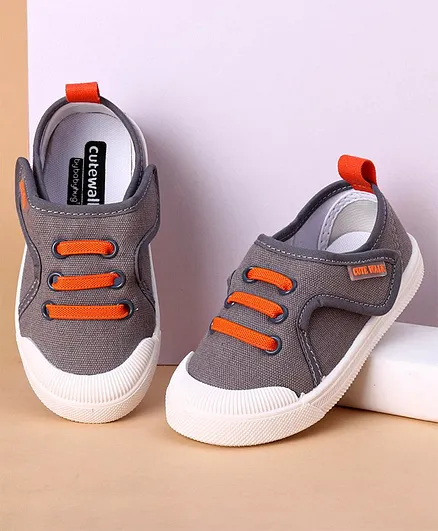 Cute Walk by Babyhug Casual Shoes - Dark Grey