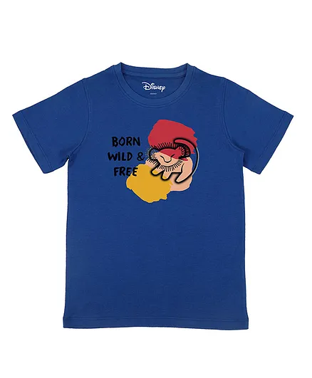 Disney By Crossroads Half Sleeves Lion King Print Tee - Royal Blue