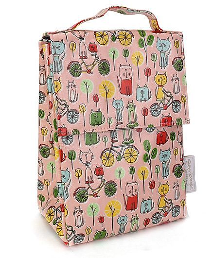 Sugar Booger Multic Print Classic Lunch Sack - Light Pink