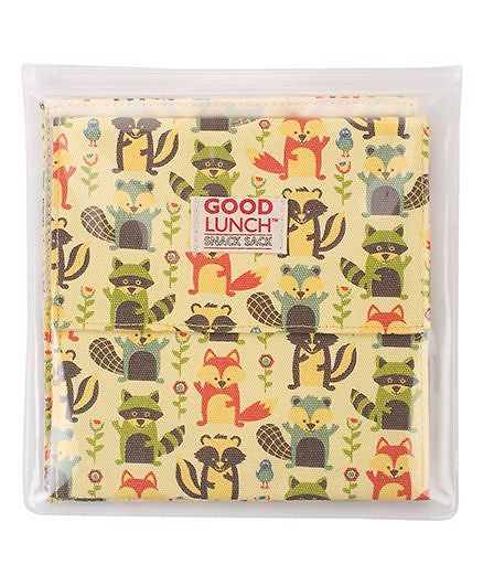 Sugar Booger Animal Print Lunch Snack Sack - Yellow