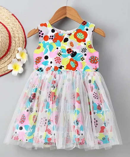 Rassha Sleeveless Printed Dress - Multi