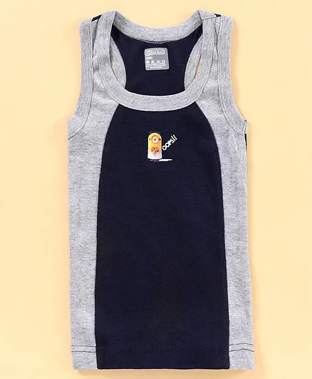 Simply Sleeveless Vest Minion Print - Grey