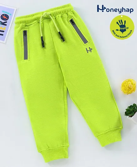 Honeyhap Premium Inserted Slubs With Soil Release FinishLounge Pant - Green