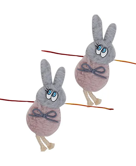 Arendelle Combo Of 2 Cute Toy Rakhi - Pink & Grey