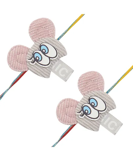 Arendelle Combo Of 2 Handwoven Cartoon Design Rakhi - Pink