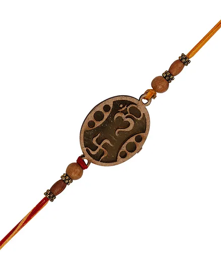 Arendelle Om Swastik Rakhi - Brown