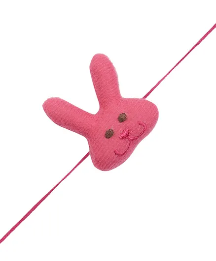 Arendelle Stuffed Bunny Rakhi - Dark Pink