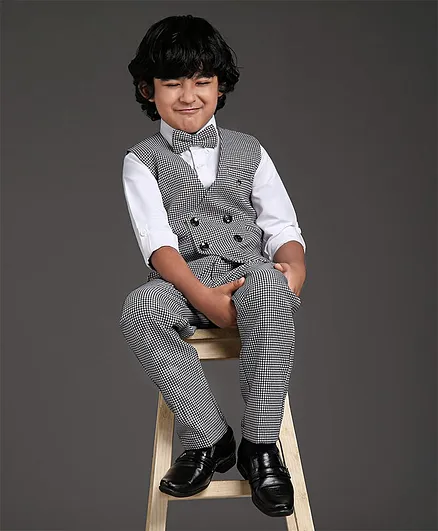 Robo Fry Full Sleeves Party Suits Boy Black 5