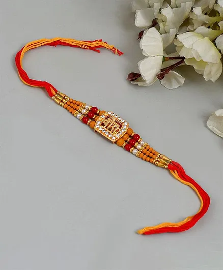 Little Palz Veera Printed Desinger Rakhi - Orange