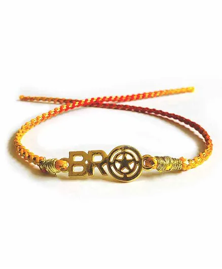 Feyre Metal Rakhi Star Bhai - Multicolor