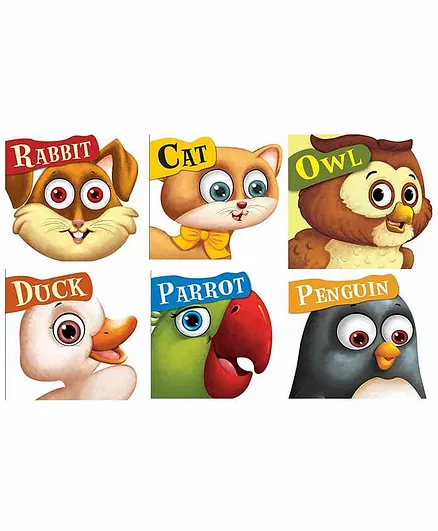 Cut Out Animal & Birds Board Book Set of 6 - English
