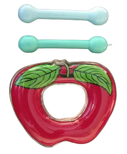 Enorme Apple Shaped Teether With Sticks - Red