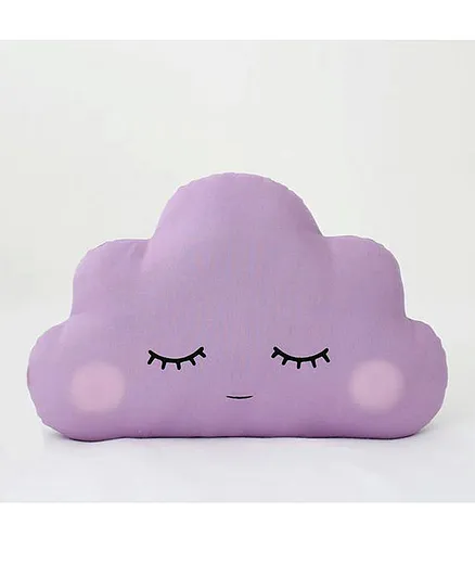 Stybuzz Cloud Shaped Plush Velvet Cushion - Purple