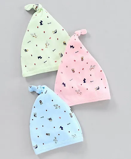 Simply Baby Caps Pack of 3 Multicolor - Diameter 8 cm