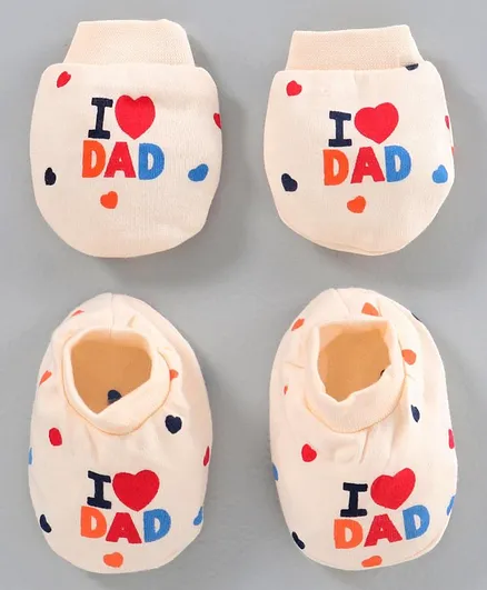 Simply Printed Mittens & Booties - Orange