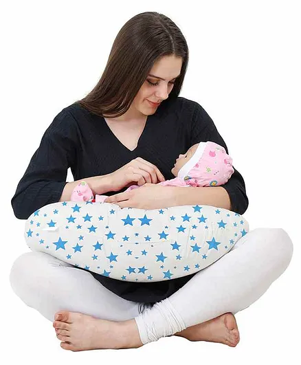 Colorfly Baby Feeding Nursing and Maternity Support Pillow Star Print - Blue