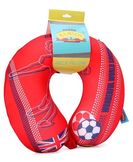 Ramson Football Print Neck Pillow - Red