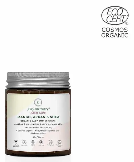 Juicy Chemistry Organic Mango Argan & Shea Butter Baby Cream - 75 gm