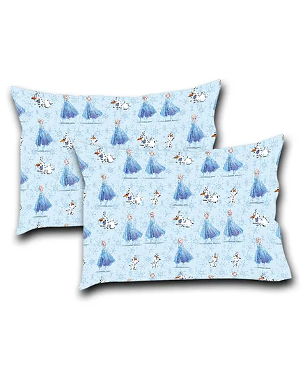 Disney Frozen Print Cotton Pillow Cover Pack of 2 - Blue