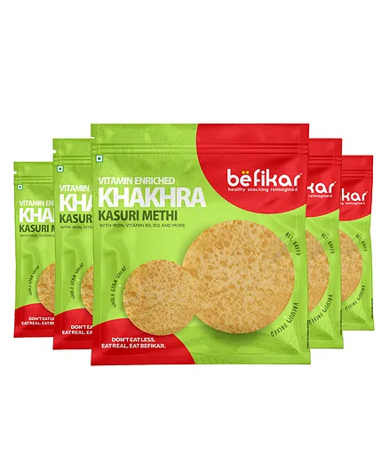 Befikre Kasuri Methi Khakhra Pack of 5 - 180 gm each