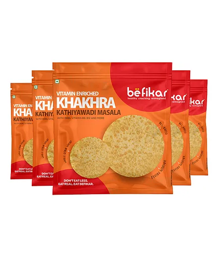Befikre Kathiyawadi Masala Khakhra Pack of 5 - 180 gm each