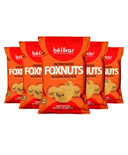 Befikar Blazing Peri Peri Makhana Pack of 5 - 60 gm Each