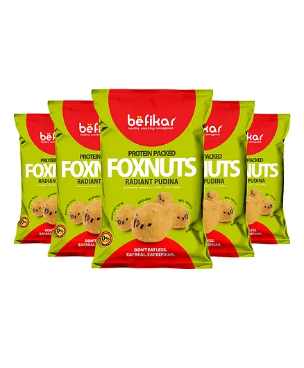 Befikre Radiant Pudina Makhana Pack of 5 - 60 gm Each