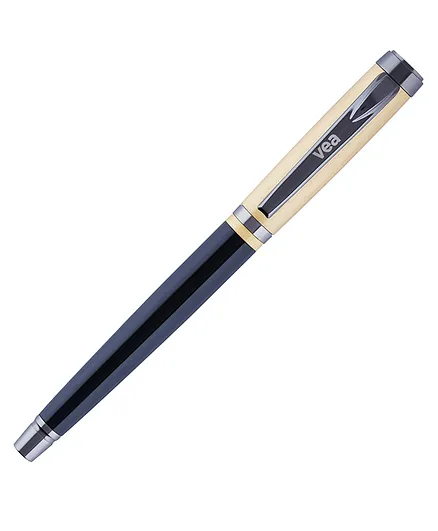 Vea Saltos Brass Antique Finish Rollerball Pen - Blue