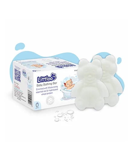 Littloo Baby Bathing Bar - 75 gm Each