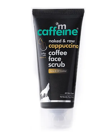 mCaffeine Naked & Raw Cappuccino Coffee Face Scrub - 75 gm