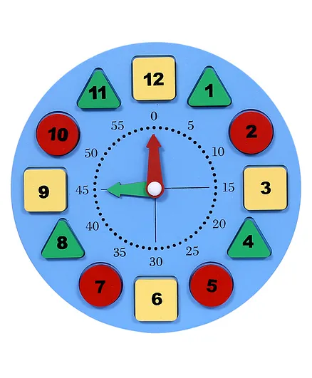 The Little Boo Wooden Time Learning Clock Toy - Multicolor