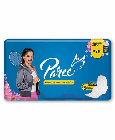 Paree Dry Feel Regular Sanitary Napkins - 20 Pieces