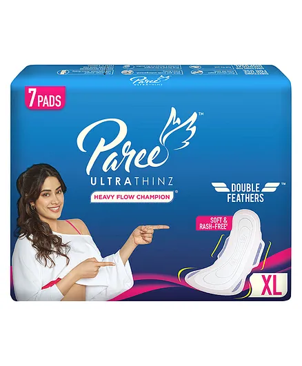 Paree Ultra Thinz XL Trifold Sanitary Napkins - 7 Pieces