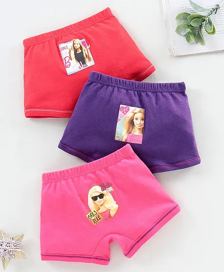 Red Rose Cotton Bloomers Pack of 3 - Multicolor