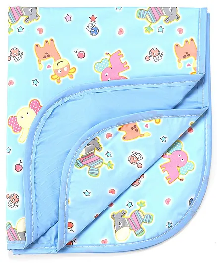 Diaper Changing Mat with Multiprint - Light Blue (Prints May Vary)