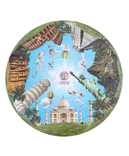 Ratnas 7 Wonders Jigsaw Puzzle Multicolour - 40 Pieces
