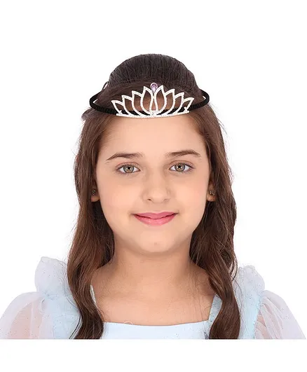 Cutecumber Studded Crown Design Hair Band - Purple & Silver