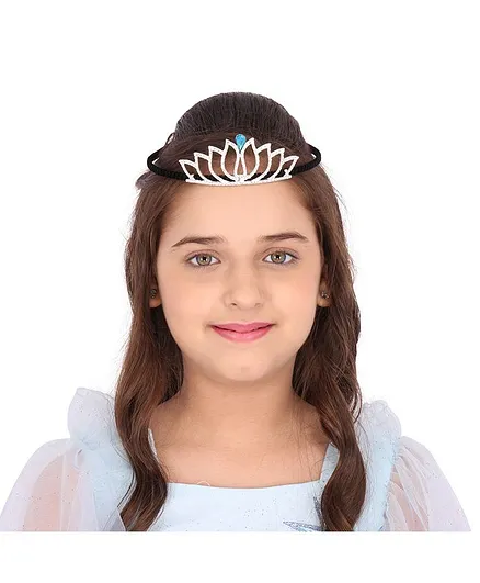 Cutecumber Studded Crown Design Hair Band - Blue & Silver