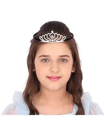 Cutecumber Studded Crown Design Hair Band - Purple & Silver